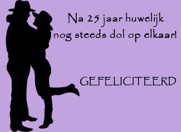 Leuke 25 Jaar Getrouwd Felicitatie Plaatjes