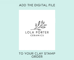 Custom Logo Clay Stamp, Floral Custom Pottery Stamp, Personalizable Stamp  for Pottery, Pottery Custom Stamp -1247130320-