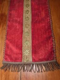 Antique French Table Runner Doily Handmade Red Velvet Runner W Etsy French Antiques Doilies For Sale French Table Linens
