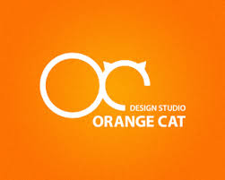 Orange Cat Design Studio By Gabarz Lp Cat Logo Design Text Logo Inspiration Logo Design