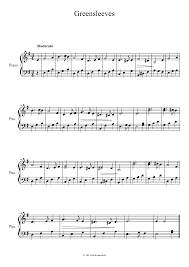 Download and print greensleeves sheet music for piano & vocal by traditional english folksong from sheet music direct. Greensleeves Sheet Music For Piano Solo Musescore Com