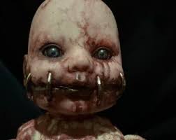 Neu Mini baby killer Die puppe schlüsselring Stil Creepy niedlich gruselig  Horror realistisch mit handgemalten größe 8 zoll