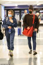 The on and off screen couple. Outer Banks Co Stars And Real Life Couple Madelyn Cline And Chase Stokes Opt For Comfort At Lax Daily Mail Online