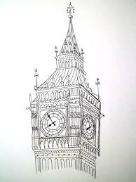 Big Ben London Original Ink Illustration 9 X 12 By Beckandcilla 80 00 Ink Illustrations Ink Drawing Illustration Original Ink