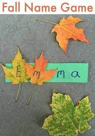 Leaf Name Game Fall Preschool Activities Autumn Preschool Theme Autumn Activities