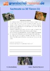 Lesetexte als leseproben für deutsch (grundschule 3. Sachtexte Tiere 1 Tiere Kurze Sachtexte Sachtexte Tiere Sachthemen Hus Klasse 3 Grundschulmaterial De