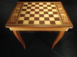 Antique 1940 S 50 S Chess Board Table Music Box Swiss Made Ornate Wood Gorgeous Wood Chess Set Chess Board Chess Board Table