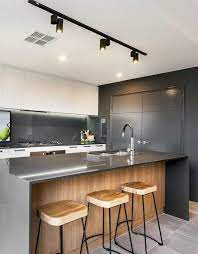 Track lighting can be used in bathrooms, bedrooms, living rooms, kitchens, dining areas and even hallways, and everywhere they add a modern feel. Related Image Track Lighting Kitchen Lighting Design Interior Danish Interior Design