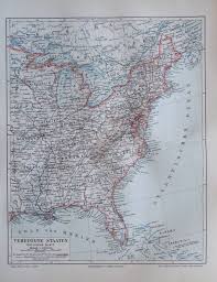 1897 Vereinigte Staaten Ostliches Blatt Usa Alte Karte Lithografie Old Map Alte Landkarten Landkarte Karten