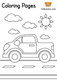Simple and cool pictures to the coloring page itself, then a selection of various colors to make the car do funny and cute things, all with fun drawing to keep your toddler entertained for hours. Free Coloring Pages For Girls And Boys 123 Kids Fun Apps