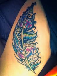 ), oiseaux volants beauté, coloré et chic logo ensemble. Tatouage Plume Femme Top 100 Des Tattoos Plumes F