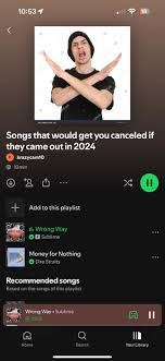 Songs that would get you canceled if they came out in 2024 :  rweirdspotifyplaylists
