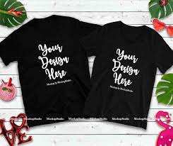 Download Free Matching Couple Two Black T Shirts Mockup Valentine Shirt Mock Psd Free Psd Mockups Shirt Mockup Tshirt Mockup Mockup Free Psd