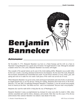 The timing is perfect given the reckoning around systemic racism that's playing out all over the country. Benjamin Banneker Astronomer Printable 4th 8th Grade Teachervision