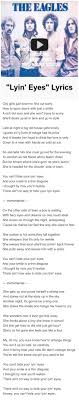 See No One Told You Life Was Gonna Be This Way Lyrics Lyin Eyes The Eagles Eagles Lyrics Great Song Lyrics Lyrics
