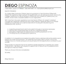 Check spelling or type a new query. Admissions Officer Cover Letter Sample Cover Letter Templates Examples