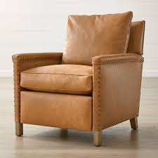 trevor leather chair reviews crate and barrel in 2021 leather chair leather recliner upcycled dining chairs