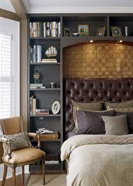 Bedroom Cosy Bedroom Ideas Using Mozaic Wallpaper And Slim Book Shelve In Grey Colour Next To T Traditional Bedroom Remodel Bedroom Traditional Bedroom Design