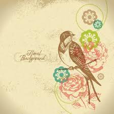 9 photos · curated by aida. Retro Floral Background With Bird Stock Vector Colourbox