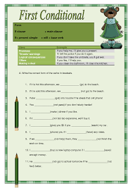 Fill In The Gaps With The Type 1 Conditional Sentences Resuelto First Conditional Revision Worksheet Conditional Sentence English Grammar Worksheets Sentence Activities