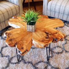 Wood coffee tables for living room, rustic farmhouse coffee table 47 inch, stackable coffee tables, 4 ways of usage: Furniture Rustic Coffee Table Live Edge Coffee Table Gift Wood Coffee Table Modern Mid Century Hairpin Legs End Table Living Room Furniture
