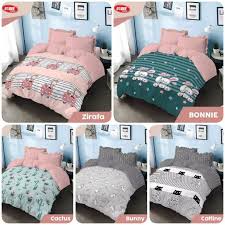 Semua produk sprei & bedcover kintakun menggunakan kain cvc dan diproses dengan teknologi cangguh, sehingga kualitasnya lebih terjamin, lebih adem. Bedcover Kintakun D Luxe 160 180 Sprei Rumbai Zirafa Bonnie Cactus Bunny Catline Shopee Indonesia