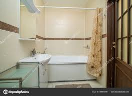 small beige bathroom  stock photo