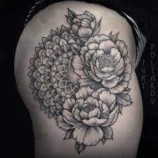 Placement Geometric Flower Tattoo Mandala Tattoo Mandala Tattoo Shoulder