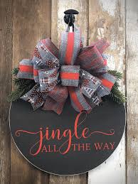 Excited To Share This Item From My Etsy Shop Merry Christmas Door Hanger Front Christmas Door Hanger Christmas Door Decorations Wooden Christmas Decorations