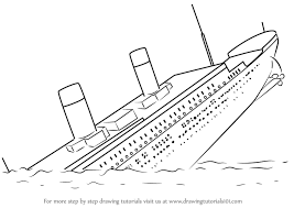 Learn How To Draw Titanic Sinking Boats And Ships Step By Step Drawing Tutorials Titanic Sinking Titanic Titanic Drawing