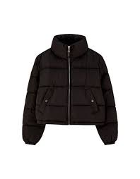 High Collar Puffer Jacket Pull Bear Kurtka Razdutye Kurtki Teplye Naryady