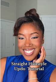 Let's do a straight hair updo hairstyle with a side bang and bun.  #straighthairstyles #blackgirlhairstyles #sidebanghairstyle  #fallhairstylesblackgirl