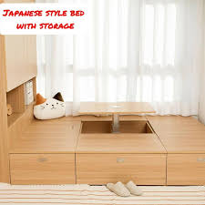 These platform bed with storage come with amazing features and enhance safety and the quality of sleep. Hrb Japanese Style Customizable Solid Wood Tatami Bed W Wardrobe Storage Furniture Home Living Furniture Bed Frames Mattresses On Carousell