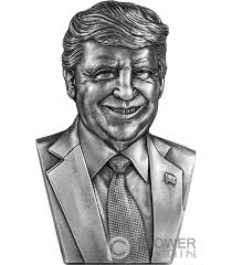 DONALD TRUMP Shaped 1 Oz Silver Coin 5000 Francs Chad 2023