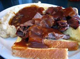 Open Faced Roast Beef Sandwich With Gravy On Sourdough Bread Hot Roast Beef Sandwiches Roast Beef Sandwiches Roast Beef Sandwich Recipes