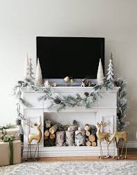Fausse Cheminee Deco Comme Meuble Tele Christmas Fireplace Decor Holiday Mantel Decor Christmas Mantle Decor