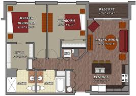 Our two bedroom two bathroom apartment floor plan is perfect for a small family or if you want to live with a room mate. 2 Bedroom 2 Bathroom Style D3 Lilly Preserve Apartments