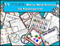 11 Free Winter Math Centers For Kindergarten Winter Math Centers Winter Math Winter Math Activities