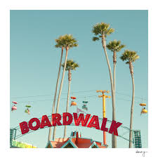 Carnival Photography Santa Cruz Photo Beach Boardwalk Sky Glider Vintage Colors Palm Trees Travel Califo Carnival Photography Beach Boardwalk Santa Cruz