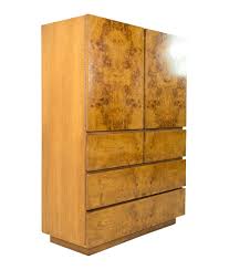 Amazing gallery of interior design and decorating ideas of wood dresser in bedrooms, living rooms, dens/libraries/offices, girl's rooms. Milo Baughman For Lane Mid Century Burlwood Gentlemans Chest Highboy Dresser