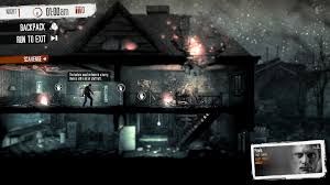 You can create different workshops and make your own supplies like moonshine, water, and food (raw meat and vegetables). This War Of Mine Review Ign
