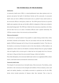 Doc The Future Role Of Phn In Nigeria Odum Nneka Academia Edu