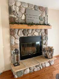 You may still have to cover the fireplace with a. How To Paint River Rock For An Updated Look