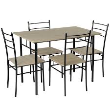 Whether you'd like a little spot for tea time, a the height is adjustable, so you'd probably be able to use whatever chairs or stools you happen to have on hand. Marko Furniture Casablanca 5pc Dining Table 4 Chairs Dining Set Kitchen Furniture Metal Frame Bistro Set Black Buy Online In China At China Desertcart Com Productid 48152402
