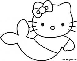 Select easily colored, and you ll find unlimit Prin Out Hello Kitty Little Mermaid Coloring In Page Free Kids Coloring Pages Printable