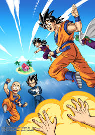 Dragon ball, dragon ball z, dragon ball gt, dragon ball super, nimbus, master roshi, kame, house, kamehameha, goku, vegeta, anime, manga, sea, flying, island. Kame House Go By Oume12 On Deviantart