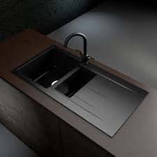 The kitchen sink, your silent hero. Single Bowl Inset Black Composite Kitchen Sink With Reversible Drainer Enza Madison Buyitdirect Ie