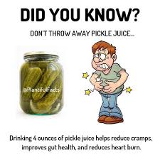 Pickle Juice Has Become A Popular Remedy For Legcramps Over The Years Specifically For The Cramps Runners Improve Gut Health Health And Wellbeing Health Facts