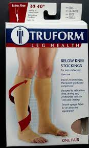 Truform 30 40 Below Knee Compression Stockings Open Toe Beige 2x Large 0845 2xl Aching Legs Compression Stockings Stockings