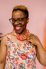 Silk Yarn Necklace in Orange Flame